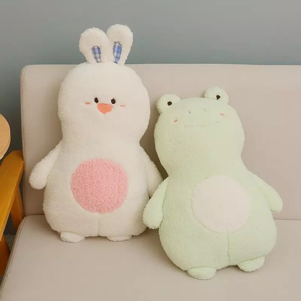 Plush doll bunny rabbit ears pillow cute cotton white adults kids home decor fun - Picture 1 of 5